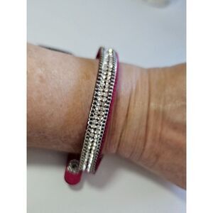 Paparazzi pink and silver tone bracelet